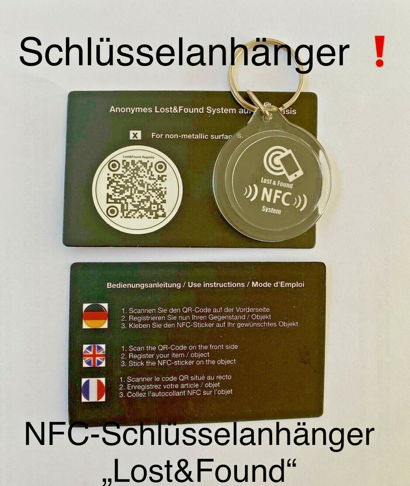 1 x NFC-NTAG215 Schlüsselanhänger als Lost&Found System